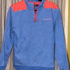 Vineyard Vines woman’s  Zip-Up Sweater in Blue and Red size s